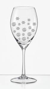 Набор бокалов для вина София 490 мл (2шт), декор "Снежинки" - фото 82743