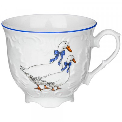 Чайная чашка 250 мл Rococo, декор "Гуси" Cmielow - фото 82822