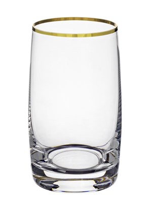 Набор стаканов для воды Идеал 250 мл (6 штук), отводка золото Crystalex - фото 82842
