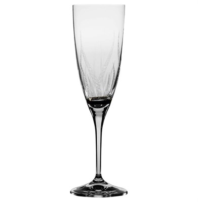 Набор бокалов для шампанского Кейт 220 мл (6 штук), декор "Ледяное пламя" Crystalex - фото 83571