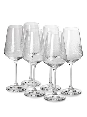 Набор бокалов для вина Сандра 350 мл (6шт), "Морозный узор" Crystalex - фото 83572