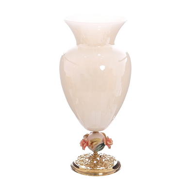 Ваза White Cristal Ivory Pesca, высота 48 см, диаметр 22 см - фото 83616