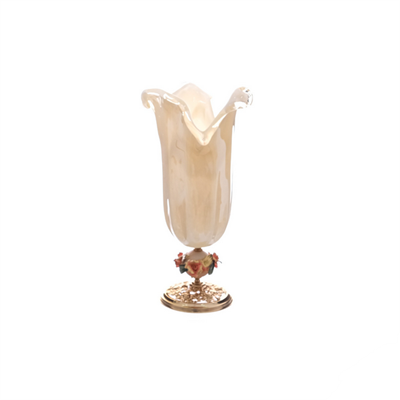 Ваза White Cristal Ivory Pesca, высота 48 см, диаметр 22 см - фото 83618