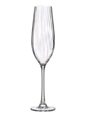 Набор фужеров для шампанского "COLUMBA OPTIC" 260 мл (2 шт) Crystal Bohemia - фото 83730