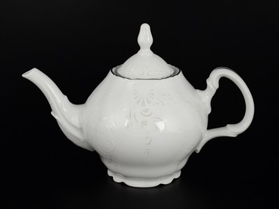 Чайник 700 мл; "Bernadotte", декор "Деколь, отводка платина" - фото 83836
