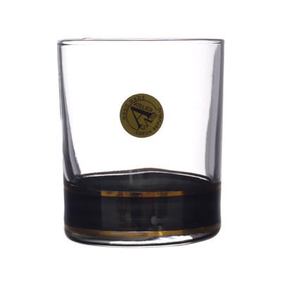 Набор стаканов для виски черное с золотом Bohemia 250 мл (6 шт) - фото 83937
