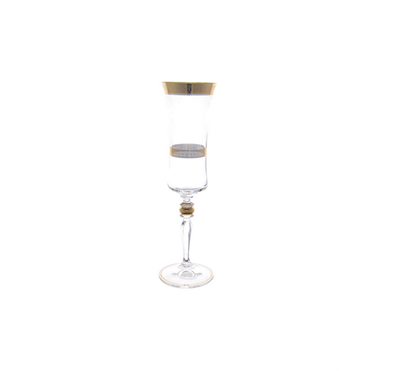 Набор фужеров для шампанского 190 мл V-D (6 шт) Золотой узор - фото 83943