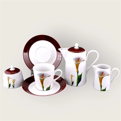 Сервиз чайный на 6 персон "Каллы" Елизавета Leander 15 предметов - фото 84541
