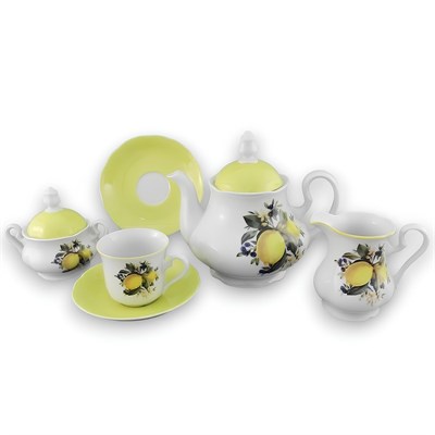 Сервиз чайный на 6 персон "Лимоны" Leander 15 предметов - фото 84564