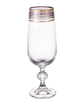 Фужер для шампанского Bohemia Панто Идеал Платина Клаудия 180мл (1 шт) - фото 84765