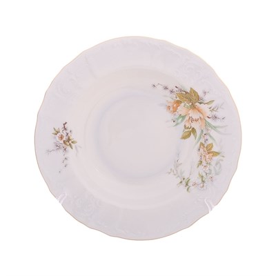 Набор тарелок глубоких Bernadotte Зеленый цветок 23 см(6 шт) - фото 84775