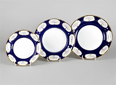 Набор тарелок на 6 персон "Соната" Кобальт Leander 18 предметов - фото 85048