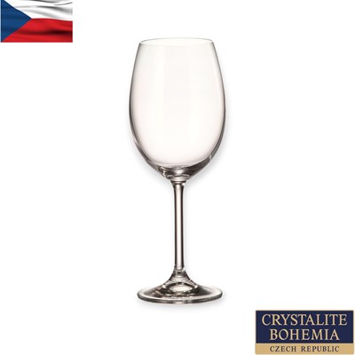 Набор бокалов для красного вина "COLIBRI" 450 мл Crystalite Bohemia (6 штук) - фото 85049