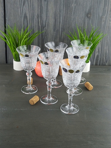 Набор бокалов для вина Crystal Heart 220мл (6 шт) декор "Снежинки" 37111 - фото 88544