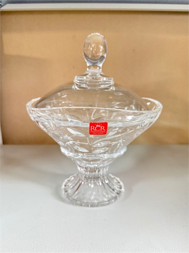 Конфетница с крышкой на ножке RCR Laurus 180мм 40392 - фото 93612
