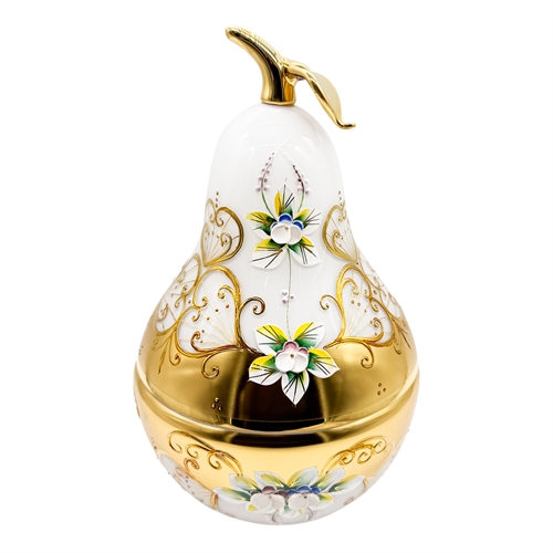 Конфетница "Груша", с крышкой, 24 см, Белая лепка 000043 - фото 93898