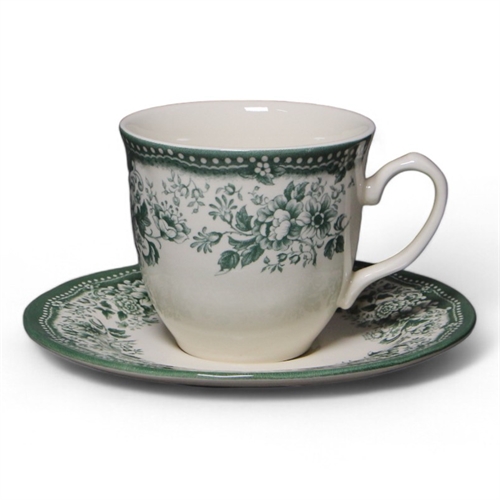 Чашка 240 мл с блюдцем 15,8 см DIANA ROSE JADE GREEN, Claytan 10-9911 - фото 95428