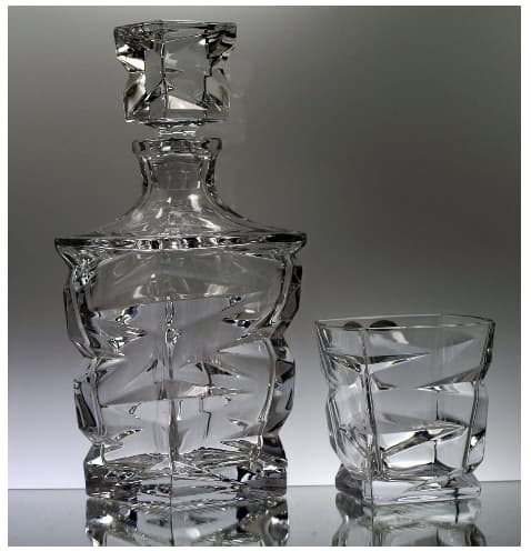 Набор для виски "ZIG ZAG" Crystal Bohemia (штоф 750 мл + 6 стаканов 300 мл) sale 127572 - фото 95472