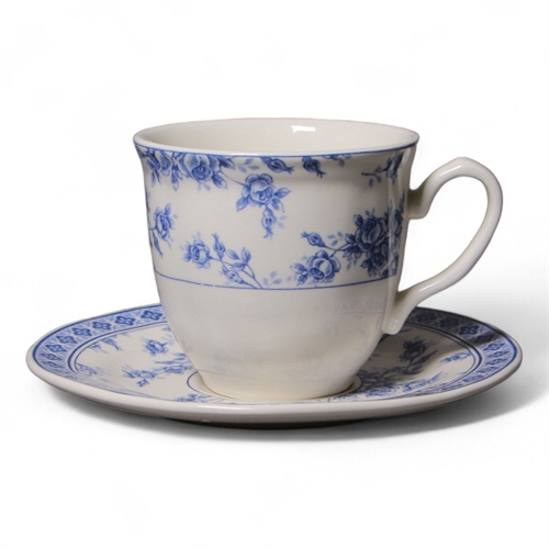 Чашка 240 мл с блюдцем 15,8 см ROSE CLUSTER BLUE, Claytan 10-1809 - фото 95487