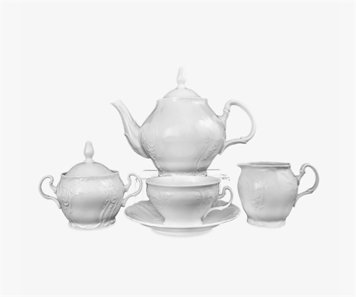 Чайный сервиз Недекорированный 15 предметов на 6 персон, Bernadotte 000335 - фото 95923