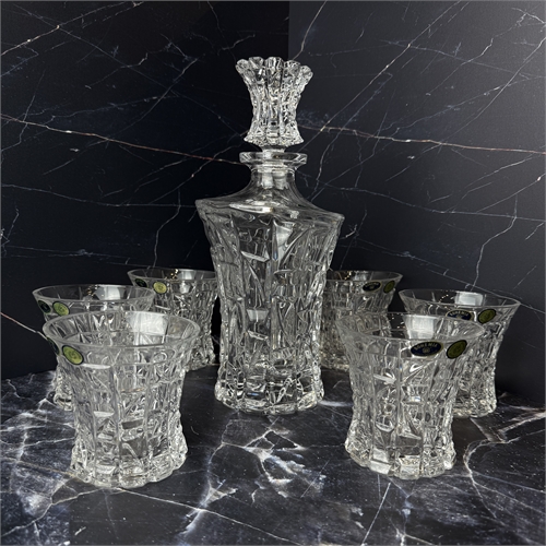 Набор для  виски "PATRIOT" Crystal Bohemia (штоф 700 мл и 6 стаканов 200 мл) БПХ063 - фото 96404