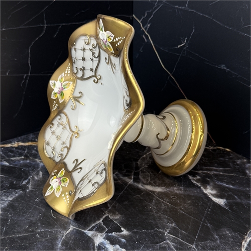 Конфетница на ножке 21 см "Ромашка" Белая лепка 000320 - фото 96437