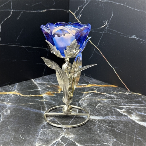 Подсвечник синий (4570), Rosenberg 000410 - фото 96573