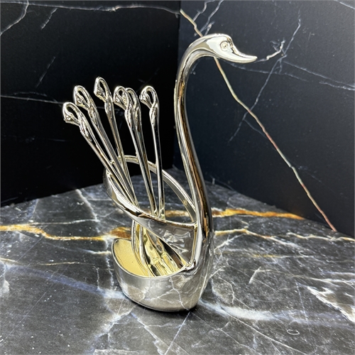 Набор чайных ложек Лебедь (6 штук) 3810-J, Rosenberg 001184 - фото 96594