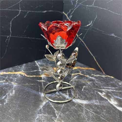 Подсвечник красный (4569), Rosenberg 000436 - фото 96598