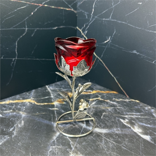 Подсвечник красный (4554), Rosenberg 000440 - фото 96599