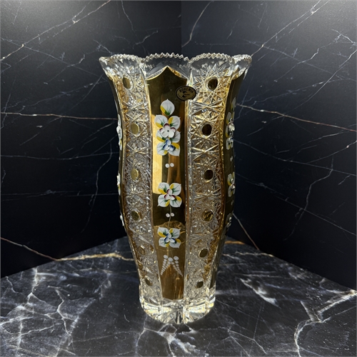 Ваза Тюльпан 30 см, хрусталь с лепкой 000939 - фото 96618