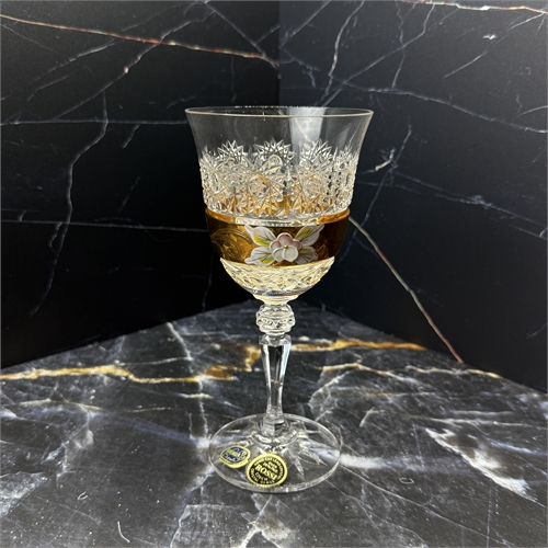 Набор бокалов для вина 220 мл, 6 штук, хрусталь с лепкой, Rossi 001100 - фото 96628