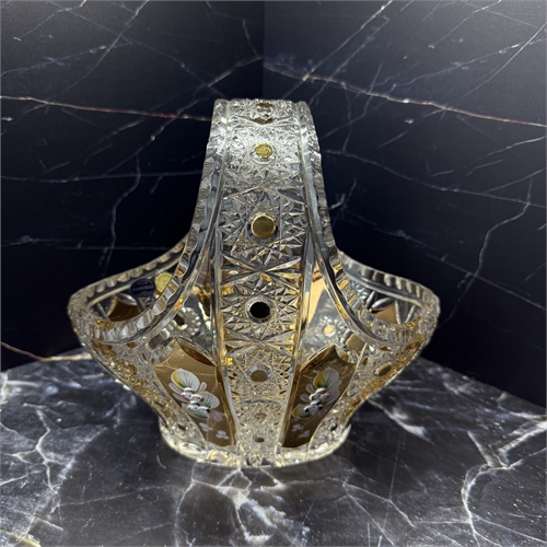 Корзинка 23 см (406) хрусталь с лепкой смальта 001195 - фото 96665