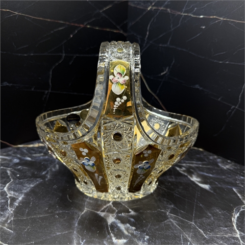 Корзинка 17 см (арт. 403) хрусталь с лепкой 001272 - фото 96688