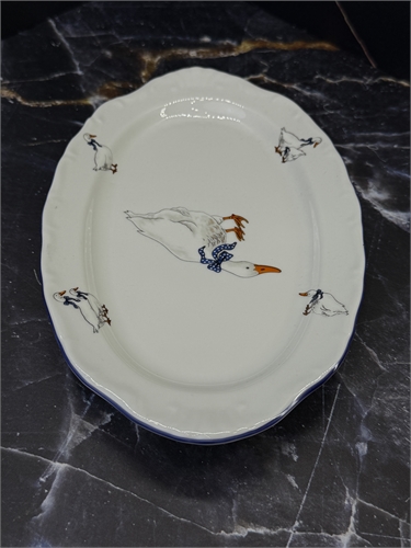 Блюдо овальное 24,5 см Гуси, Queens Crown 000711 - фото 96711