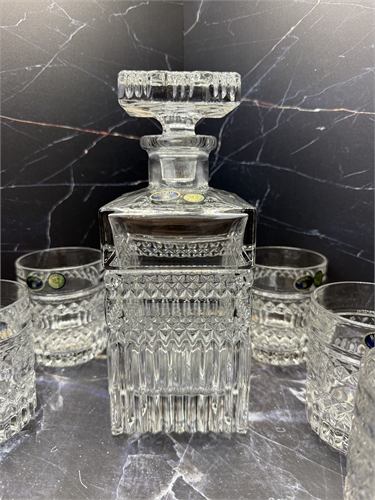 Набор для виски на 6 персон "DIANA" (Диана) (штоф 700 мл+ 6 стаканов 320 мл) / Богемский хрусталь 001448 - фото 96864