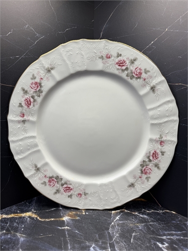 Блюдо круглое 30 см "Бледные розы" отводка золото, Bernadotte 000788 - фото 96897