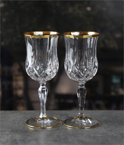 Набор фужеров для вина RCR Opera золото 230 мл (2 шт) 69326 - фото 97023