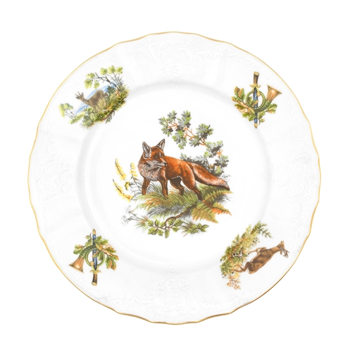 Набор тарелок 25 см 6 штук "Бернадот Охота" Bernadotte (декор животных в ассортименте) ББ20334 - фото 97132