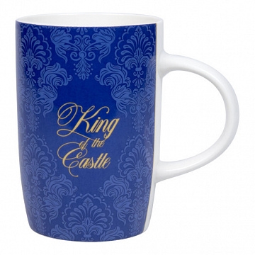 Кружка 600 мл "Royal Family King of Castle" синяя 12,5x13 см костяной фарфор ББ83527 - фото 97289