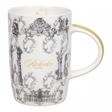 Кружка 600 мл "Architecture - Rokoko" серая 12,5x13 см Костяной фарфор ББ83526 - фото 97354
