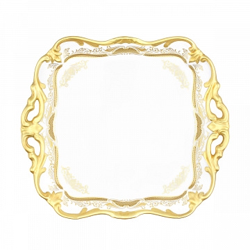 Блюдо квадратное 21 см "Симфония золотая" ББ171 - фото 97468