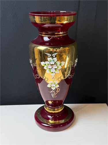 Ваза Кубок (568) 45 см Красная лепка смальта 001434 - фото 97524