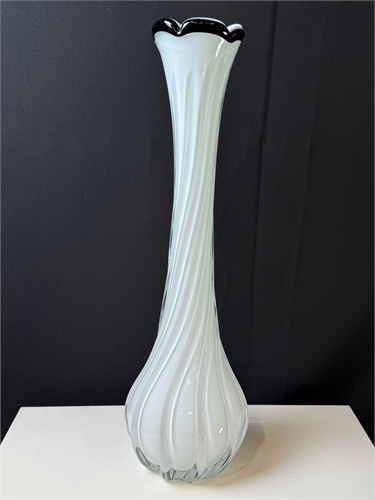 Ваза Белая Egermann 58 см, с черным краем 001151 - фото 97528