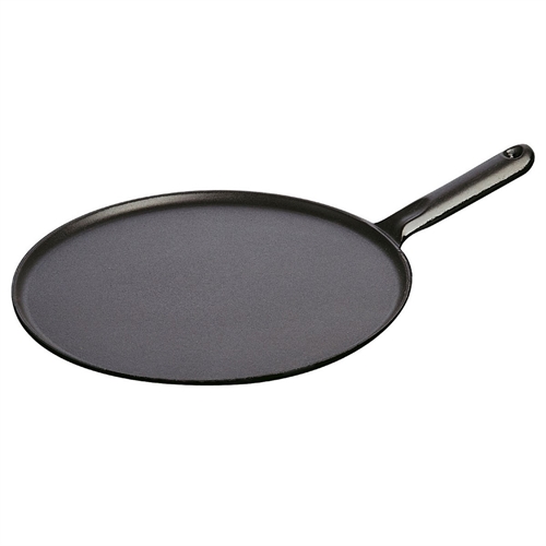 Сковорода для блинов черная, с чугунной ручкой, 30 см ББ59549 - фото 97801