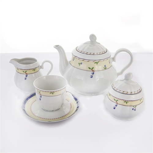 Сервиз чайный на 6 персон 15 предметов "Сливы" Thun ББ29833 - фото 97825