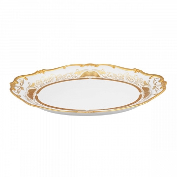 Блюдо овальное 36 см "Симфония золотая" ББ1262 - фото 97850