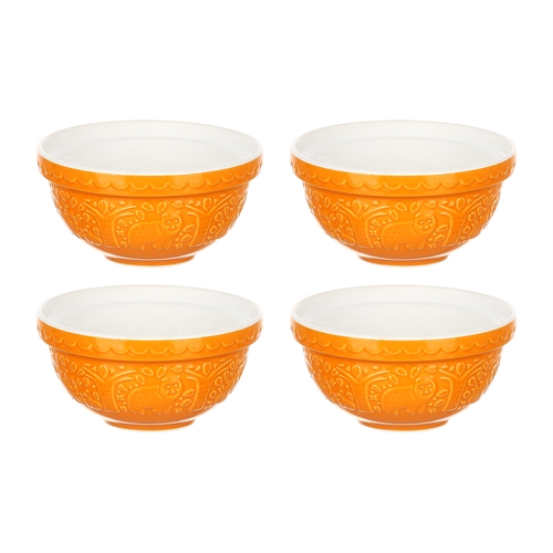 Набор чаш In The Forest, 12 см, 4 шт, оранжевый ББ81309 - фото 97928