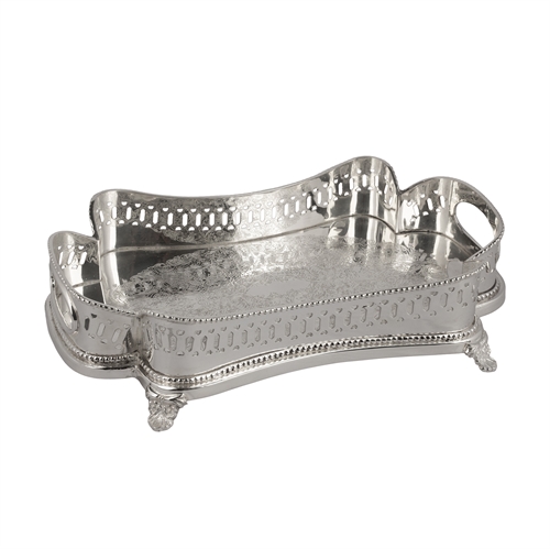 Поднос 36x21 см Royal Family серебряный ББ79257 - фото 97929