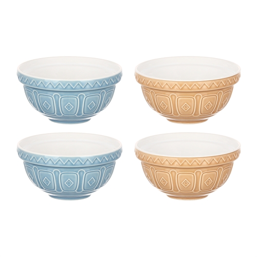 Набор чаш Cane, 12 см, 4 шт, коричневый, серо-голубой ББ81280 - фото 97948